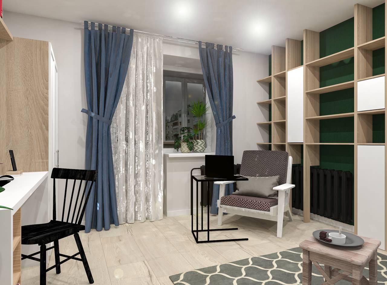 Визуализация кабинетной зоны из проекта