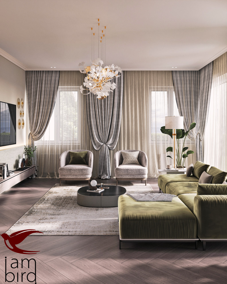 Современная классика с нотками ар-деко в КП "Гайд Парк"