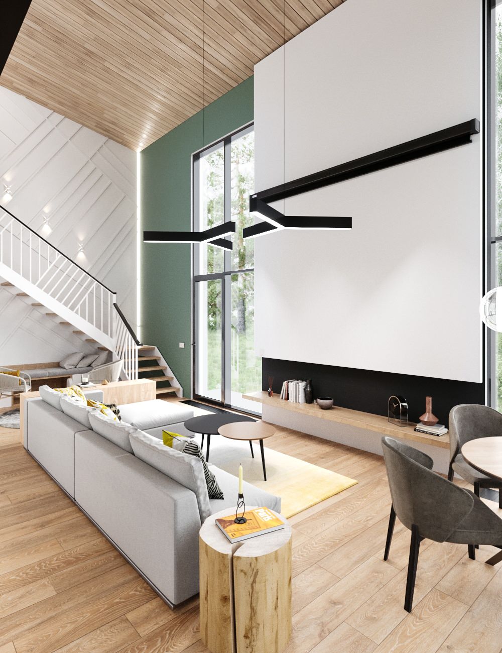 Дача Лаки Парк, гостиная