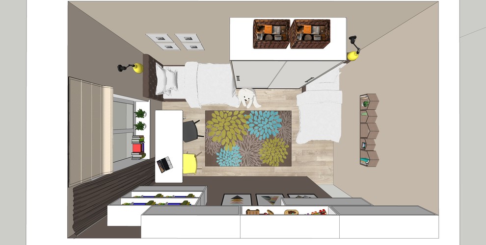 Обложка проекта: Дизайн цветной детской комнаты