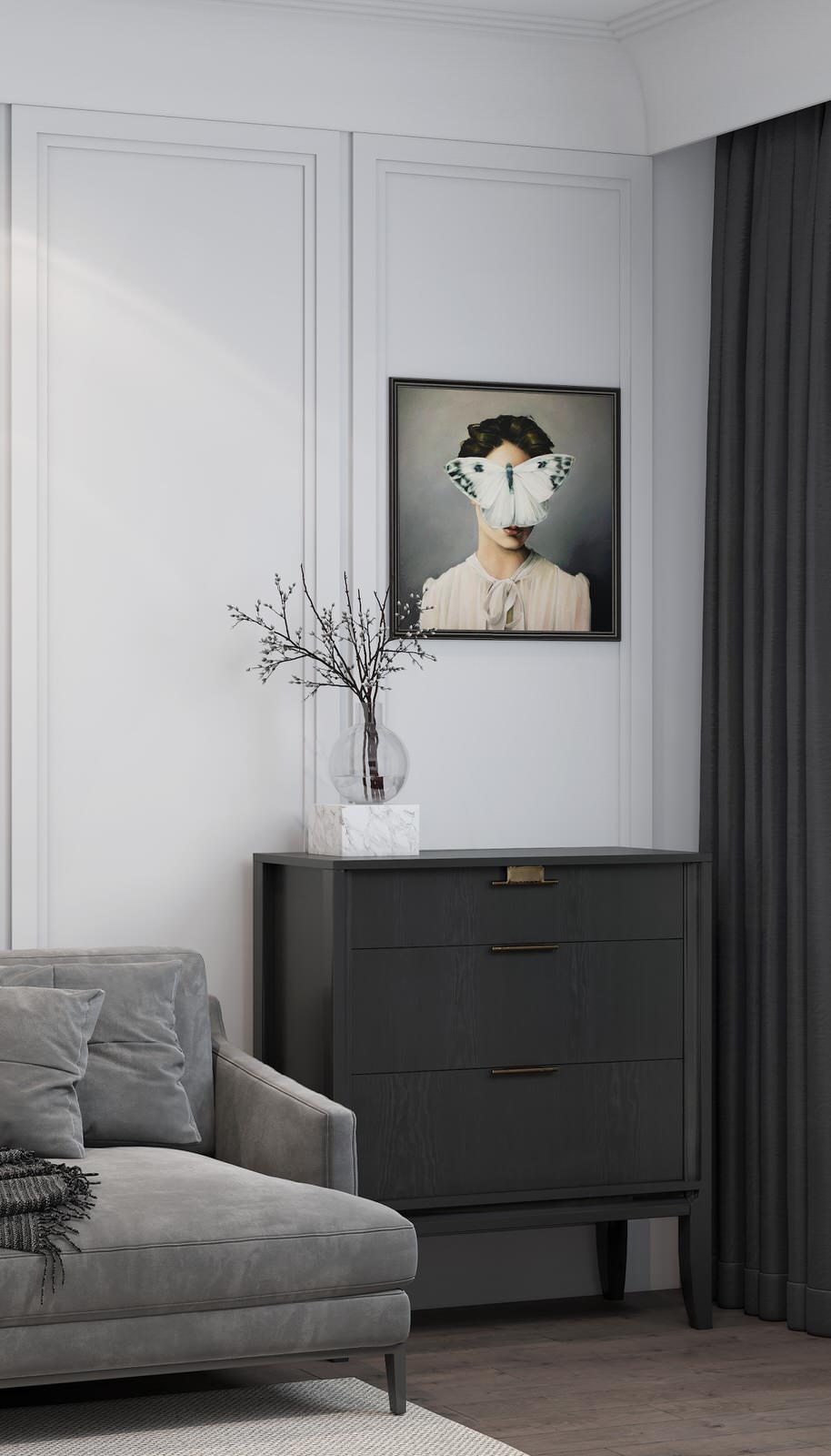 Квартира в стиле неоклассика, Мкр. «Бутово Парк», 68 кв.м.