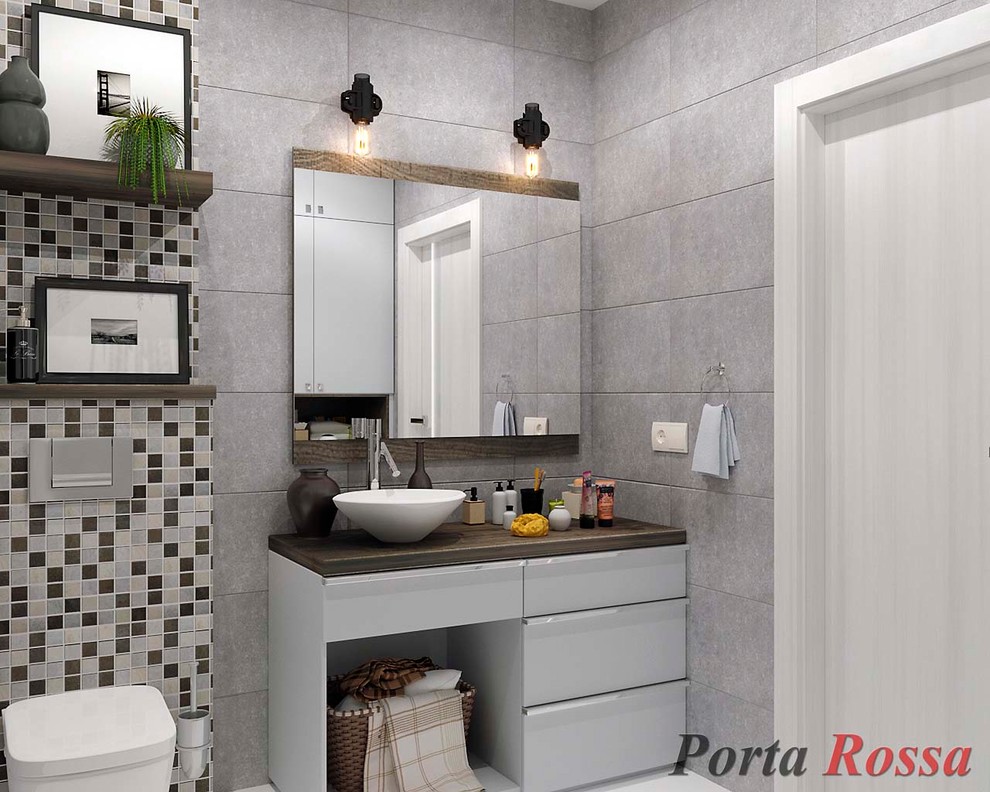 Bathroom design in Loft style