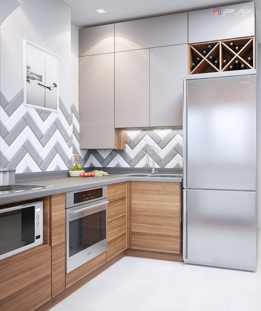 Обложка проекта: Кухня. Дизайн и визуализация для мебельной компании в интерьер заказчик