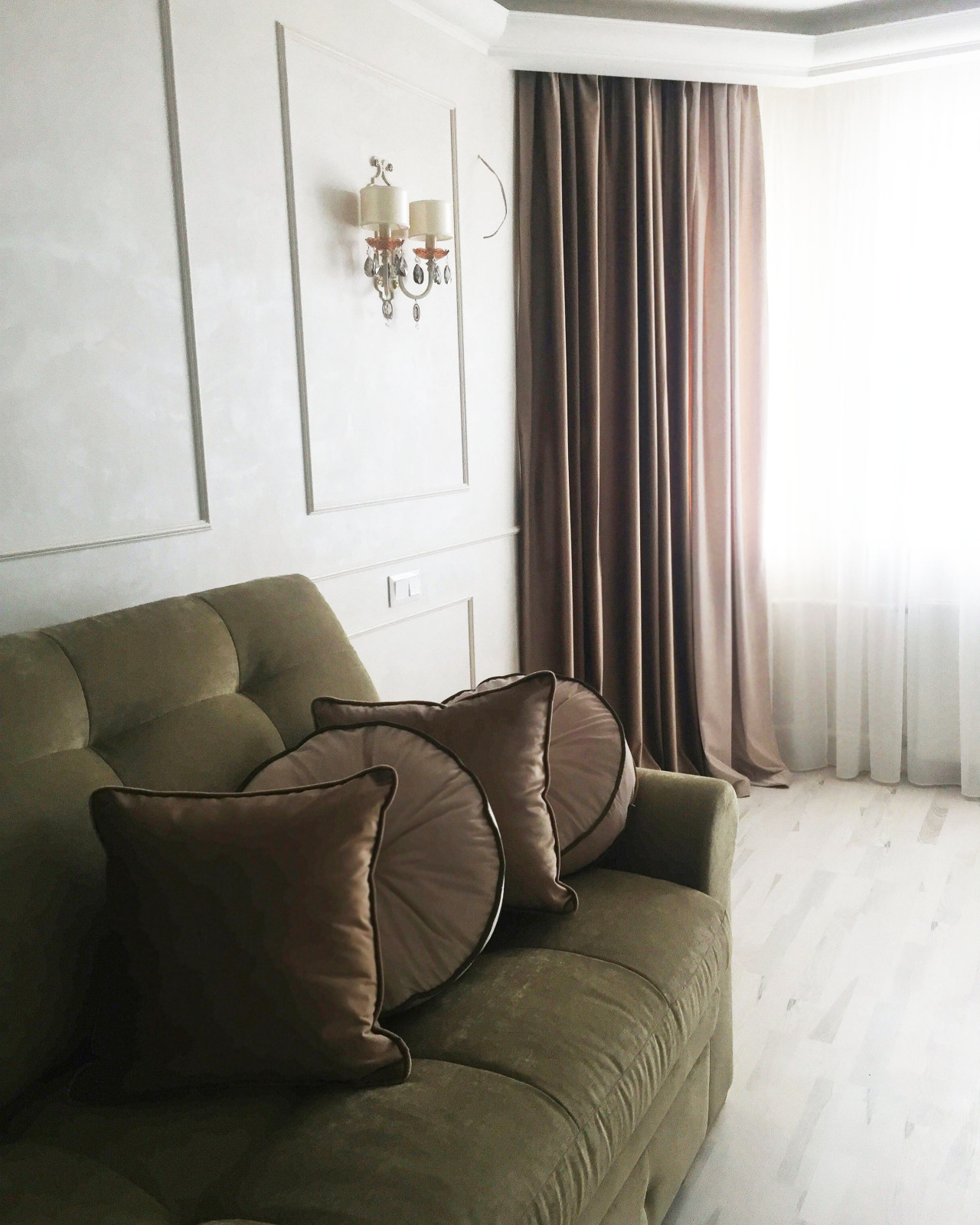 Текстильное оформление квартиры На Мичуринском проспекте