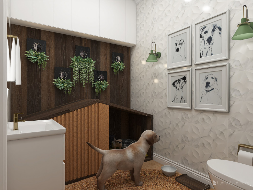 Квартира для семьи из трех человек с акцентами зеленого