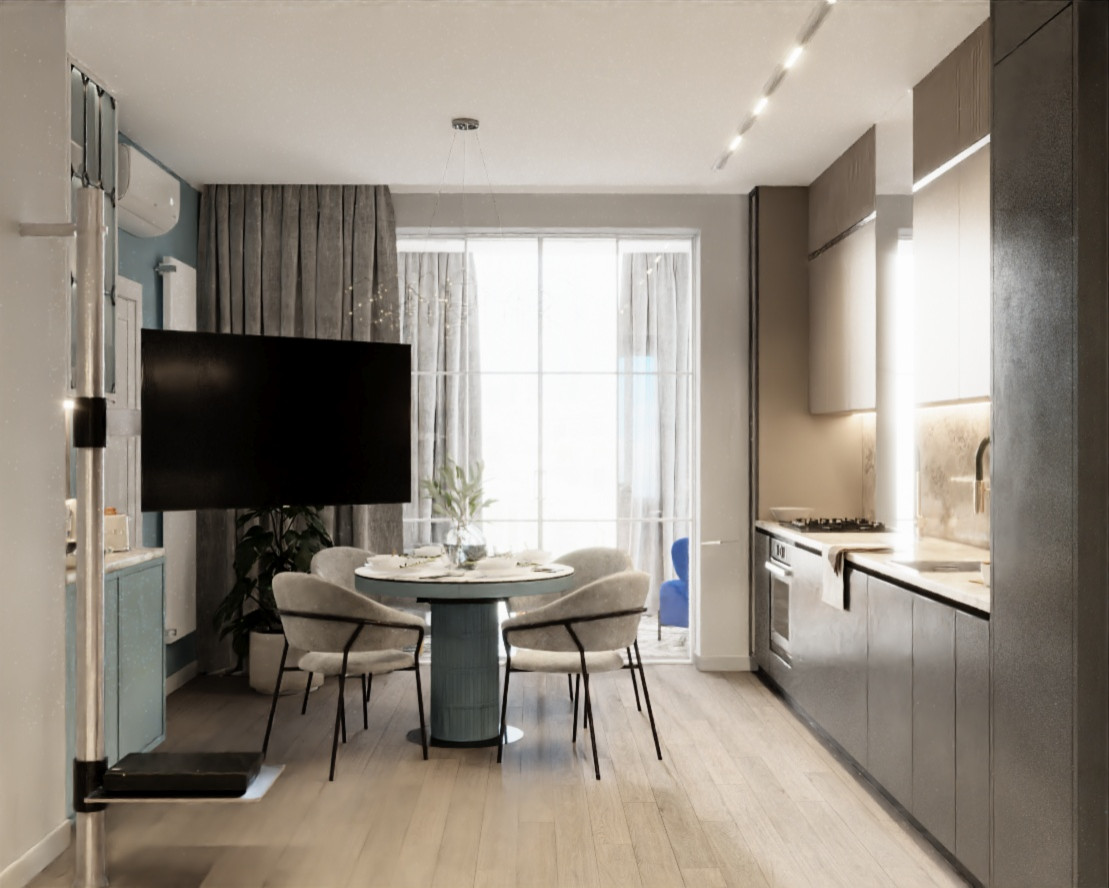 Проект трехкомнатной квартиры г. Ростов-на-Дону