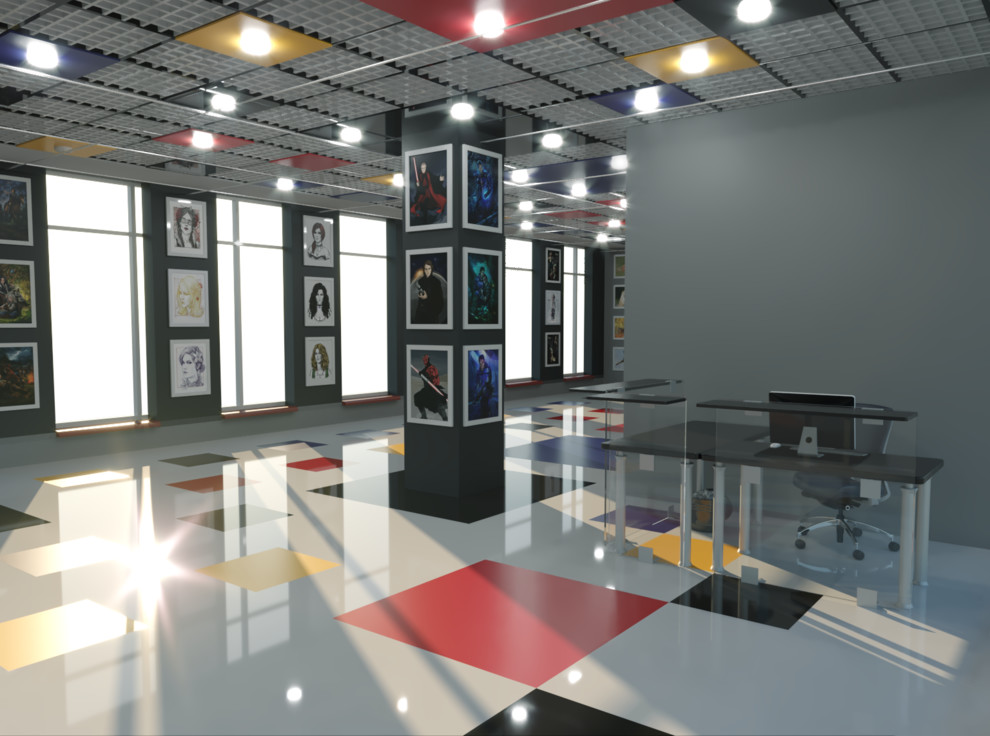 Выставочный зал в "Доме Моды"/Showroom in the "Fashion House"