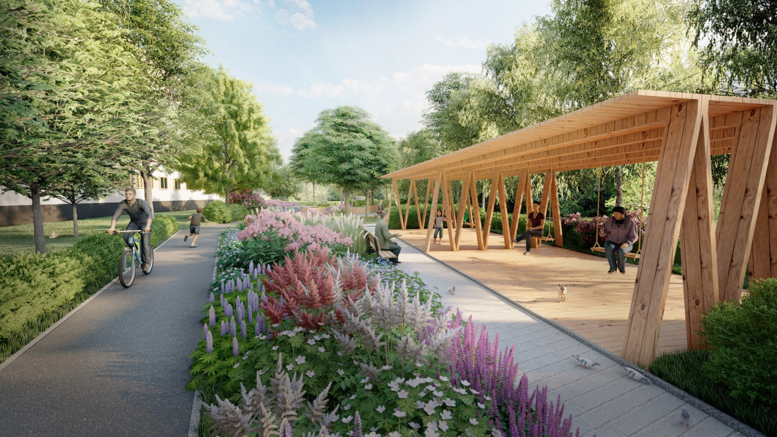 Обложка проекта: Проект общественного пространства «Хаппала» в поселке Ленинское.