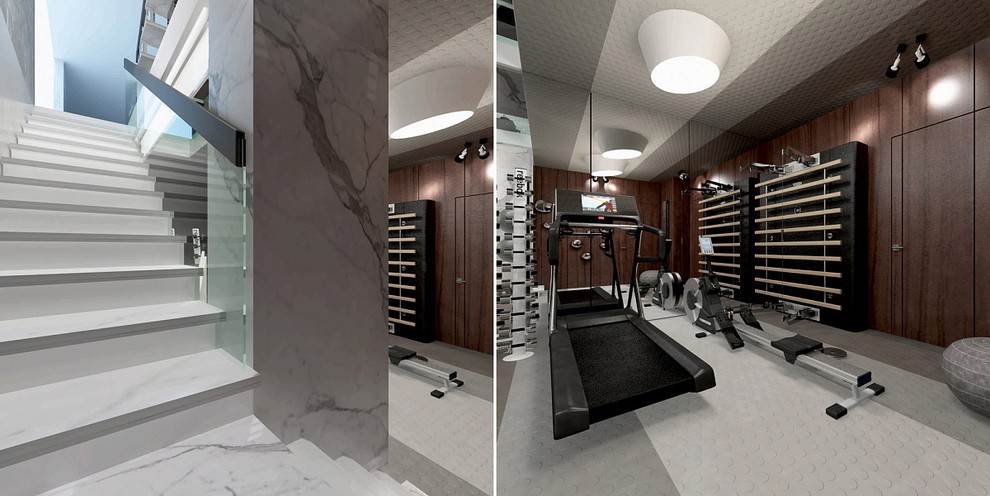 Интерьер домашнего спортзала