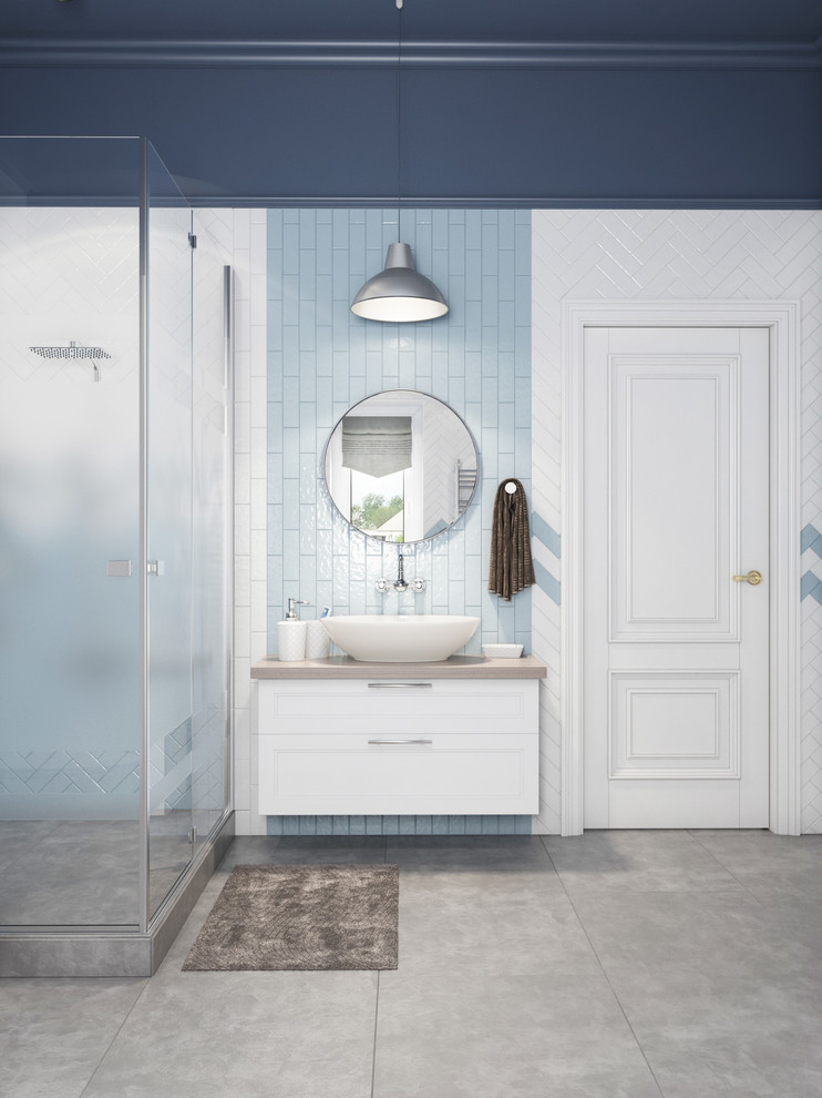 Дизайн гостиной и ванной комнаты в коттедже (Тополиная роща)