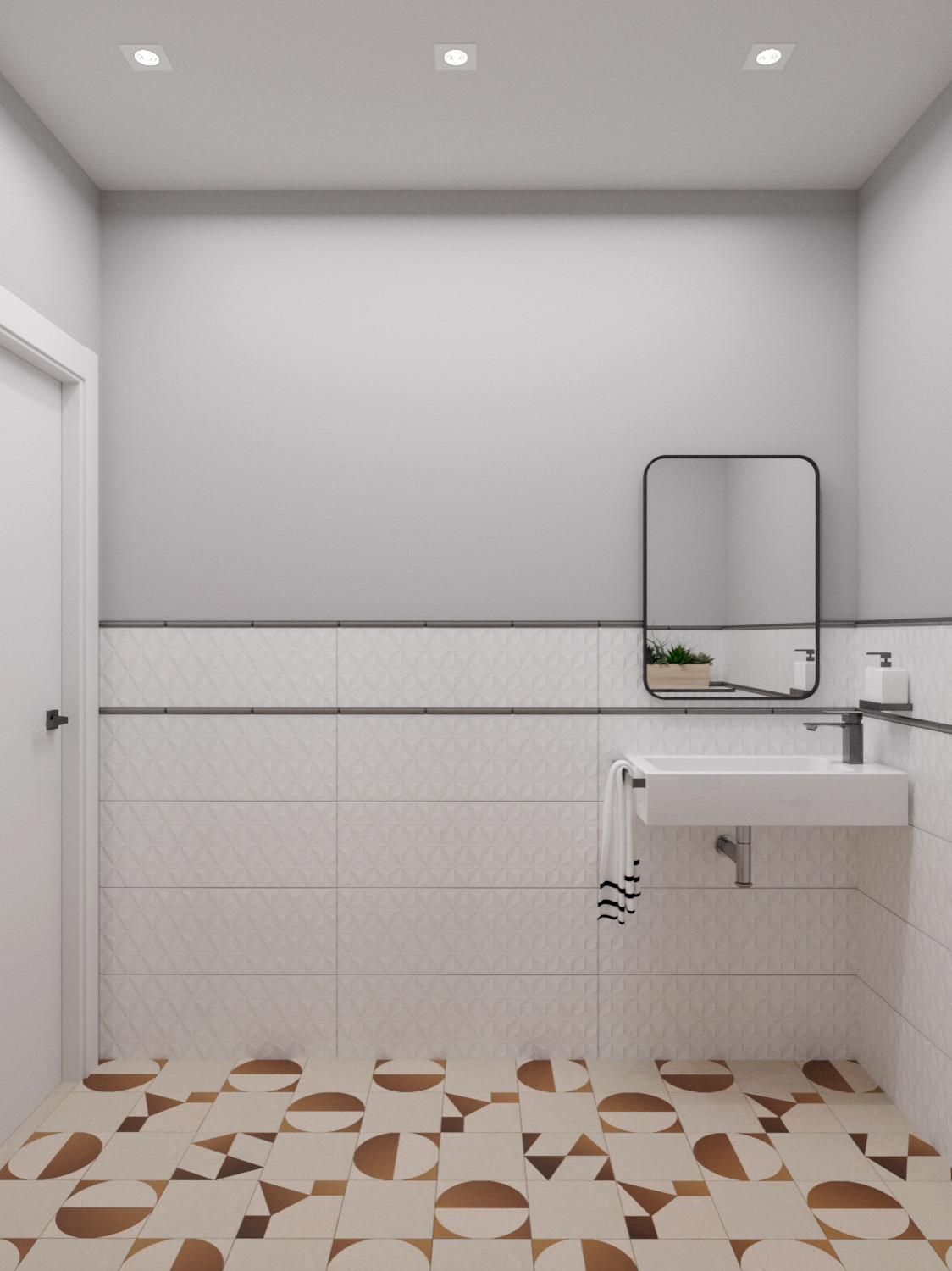 Дизайн раздельного санузла в квартире 70м2, г. Нефтеюганск