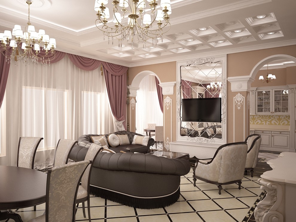 Living room + kitchen