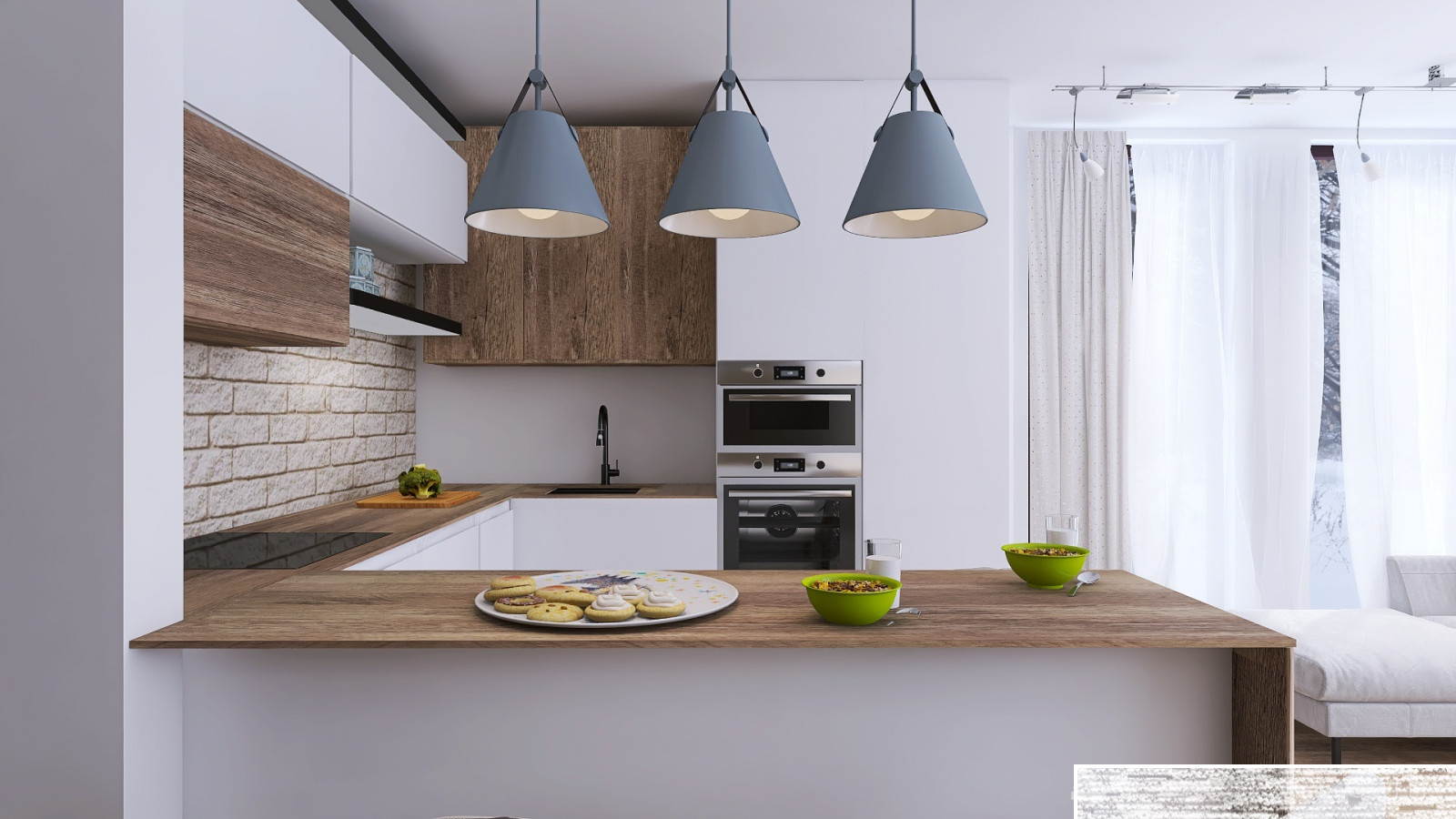 Обложка проекта: Кухня в доме массив Белоостров