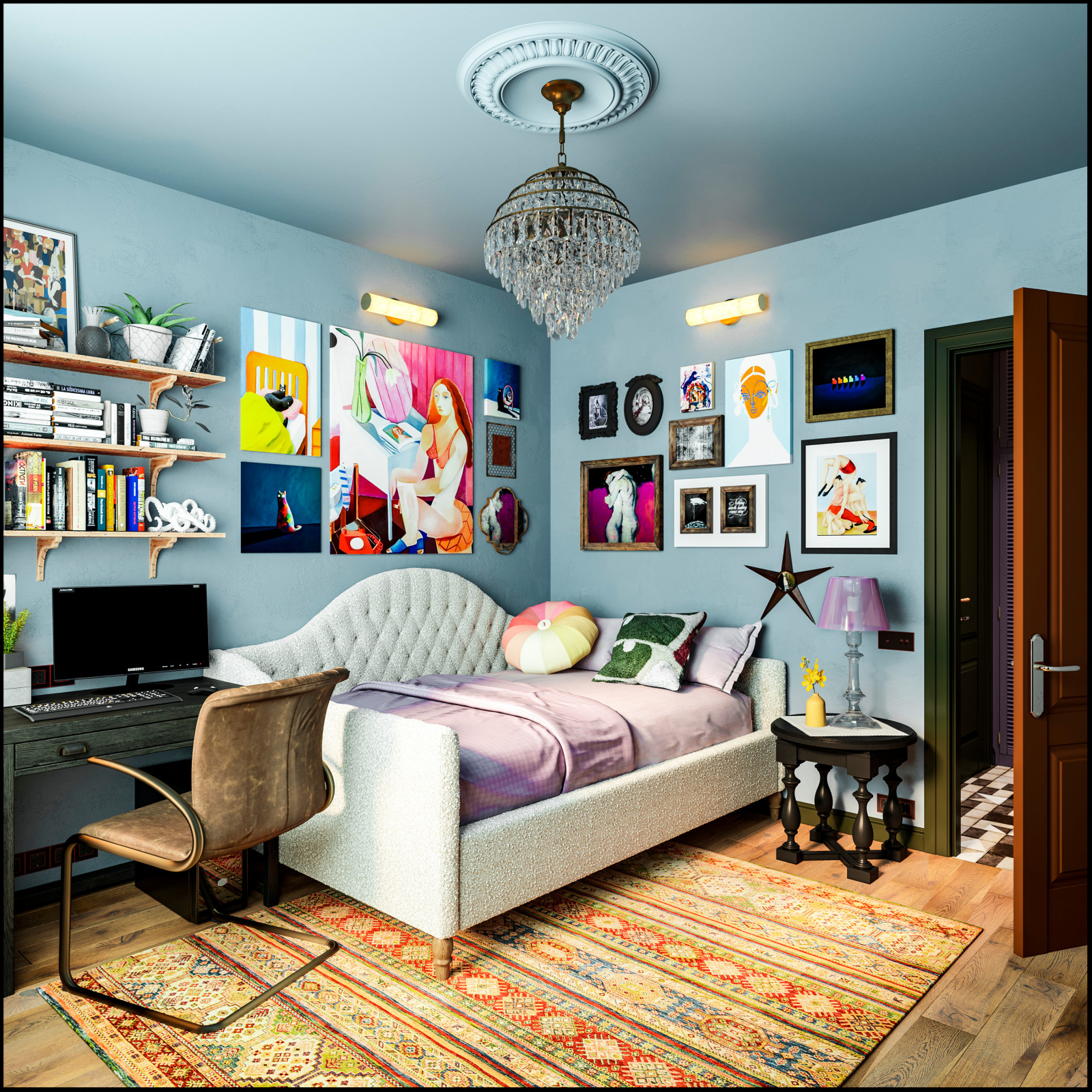 Дизайн квартиры 60 м2 в новостройке от ПИК 2 вариант