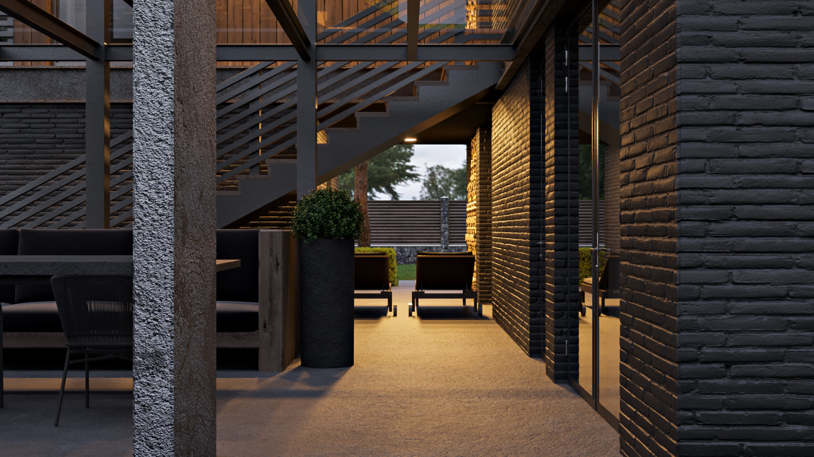 Дача с сауной и террасой