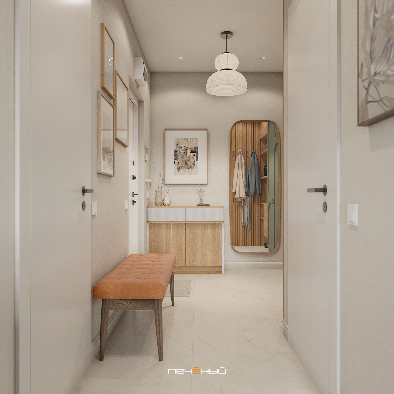 2025 Дизайн 4-комн. квартиры 112 м² в современном стиле, Москва, ЖК Барклая  6