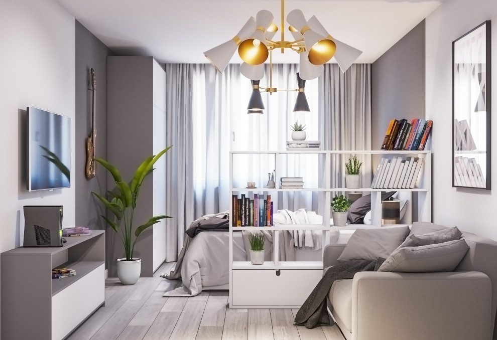 Однокомнатная квартира 35 квадратных метров в современном стиле