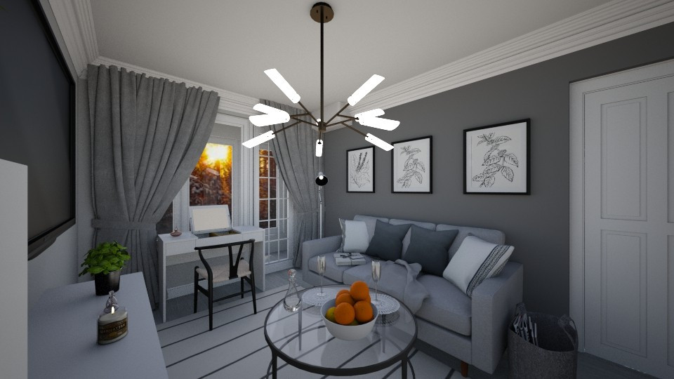 Новостройка гостиная сканди