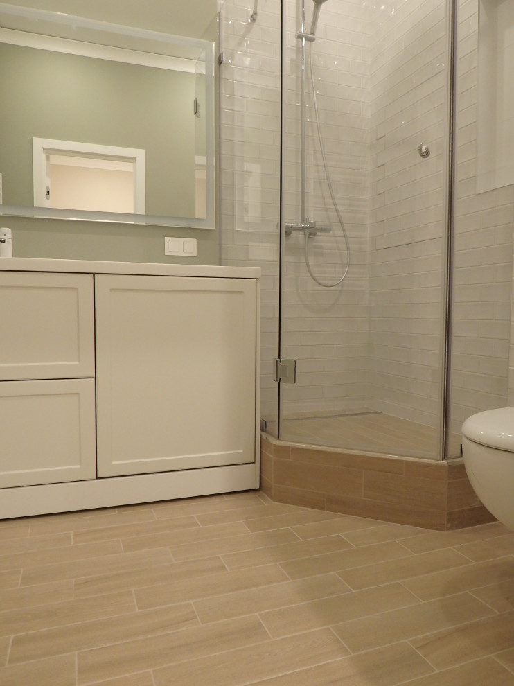 Счастье на Мичуринском - отделка санузла с душевой кабиной в новостройке