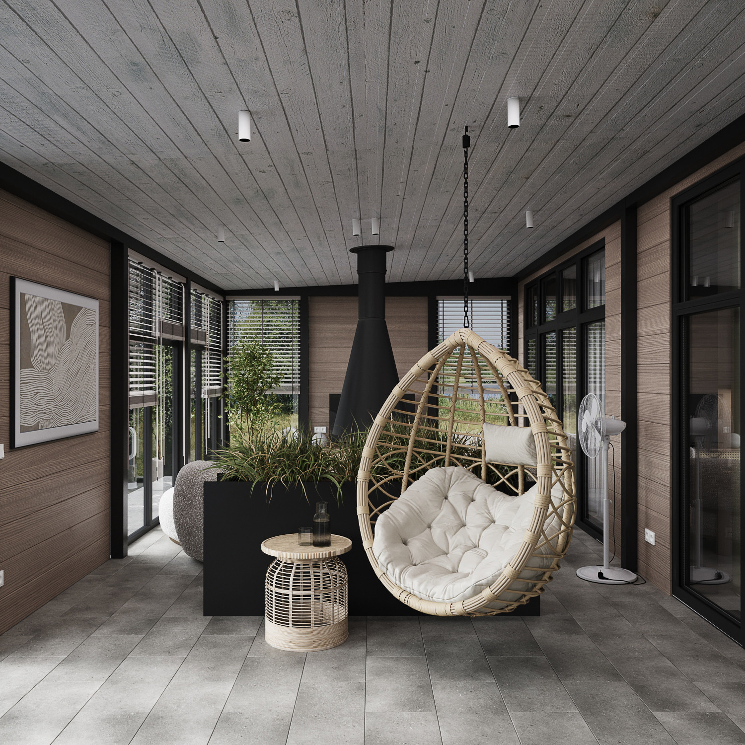 Обложка проекта: Частный дом в стиле джапанди