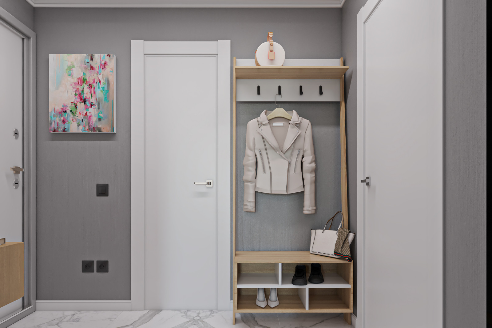 Дизайн проект однокомнатной в Мурино