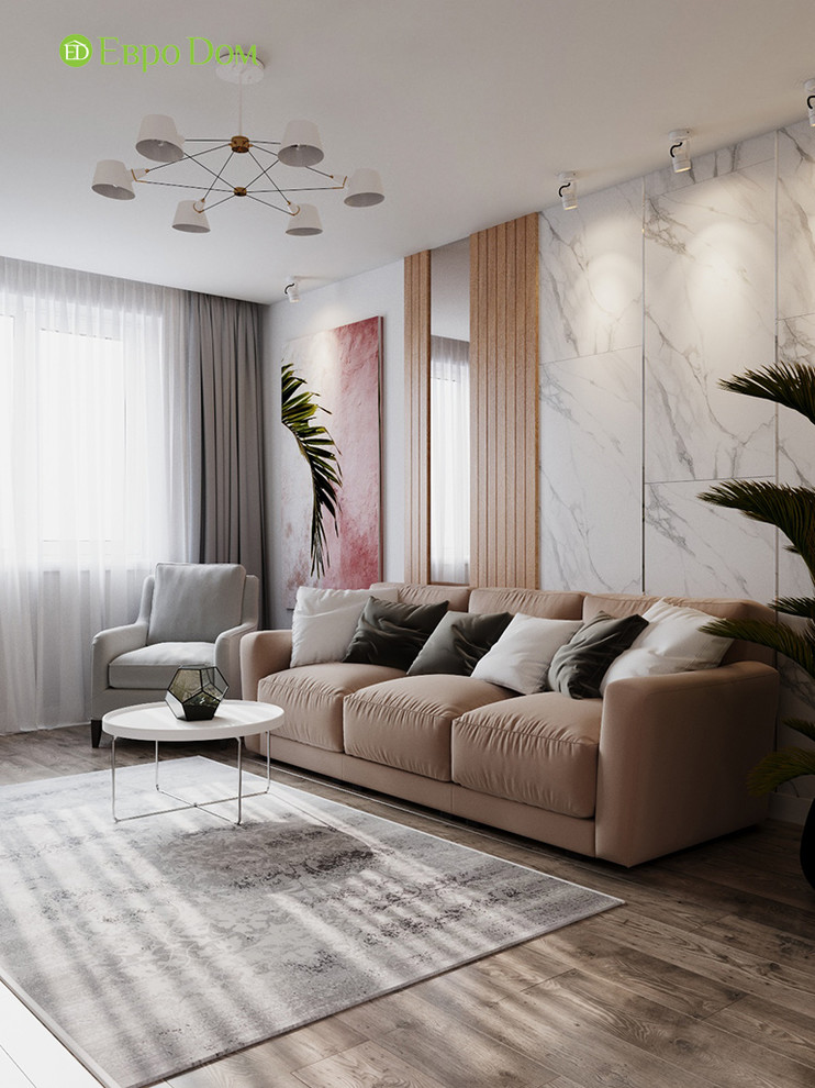 Обложка проекта: Дизайн интерьера 2-комнатной квартиры 63 кв. м в современном стиле