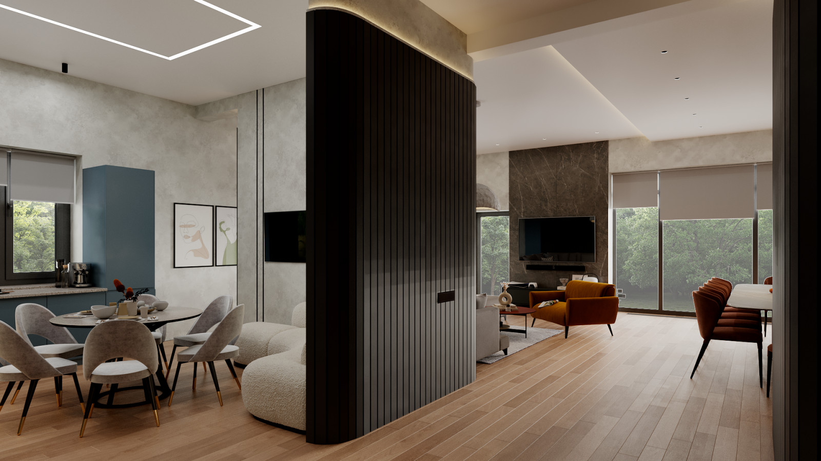 Загородный дом в стиле контемпорари