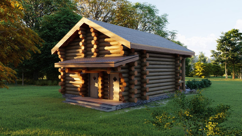 Баня по технологии Post and Beam