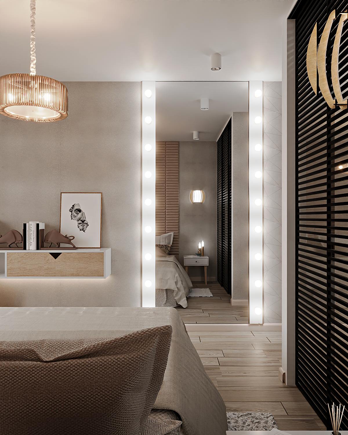 Спальня из проекта "Ретро Лайт"