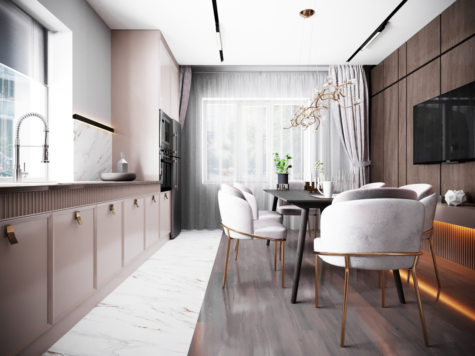 Кухня для молодой пары