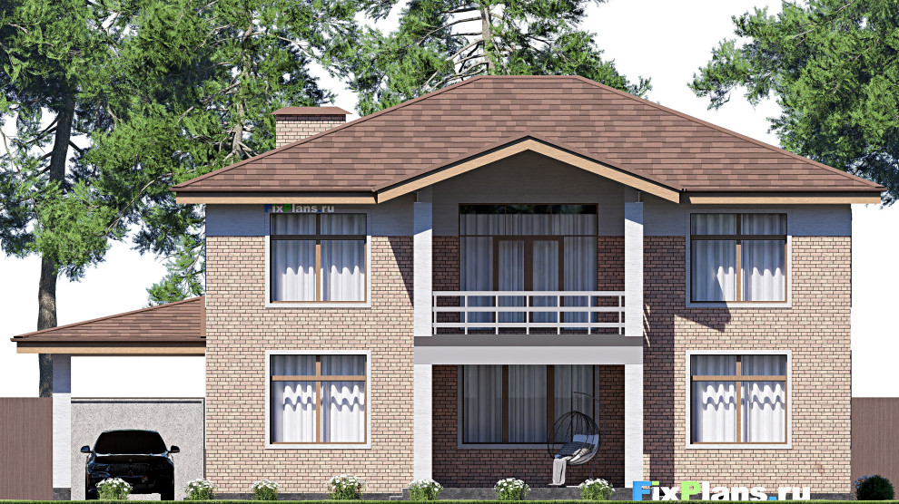 Проект двухэтажного дома 17х18 м S274м2 F-17063