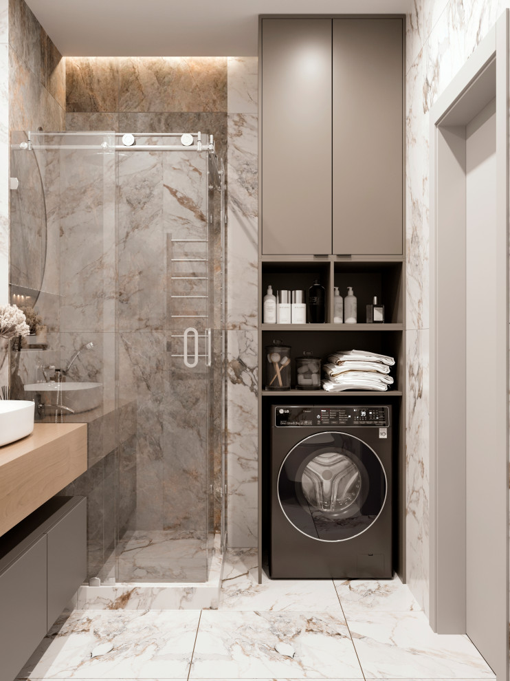 Постирочная в ванной комнате