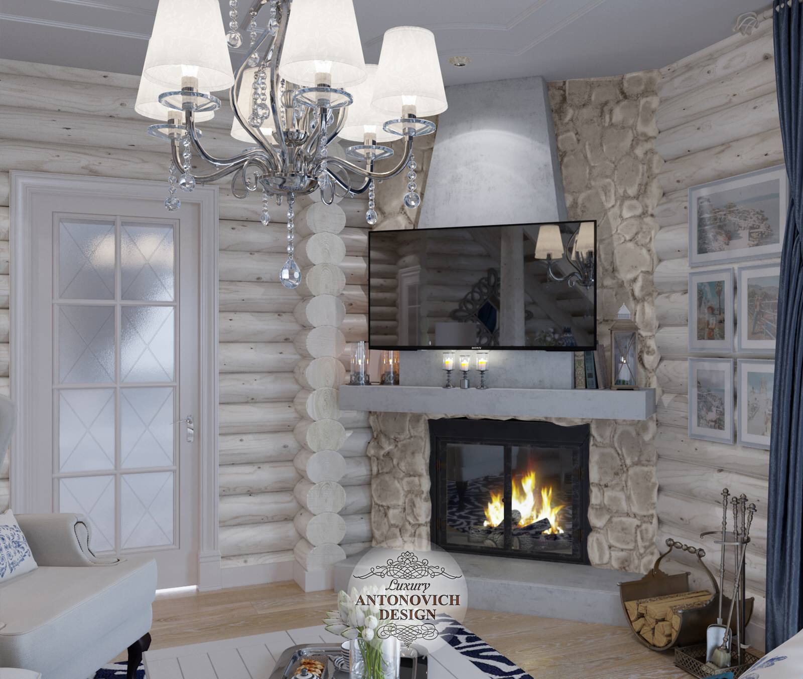 Элегантный дизайн гостиной в доме