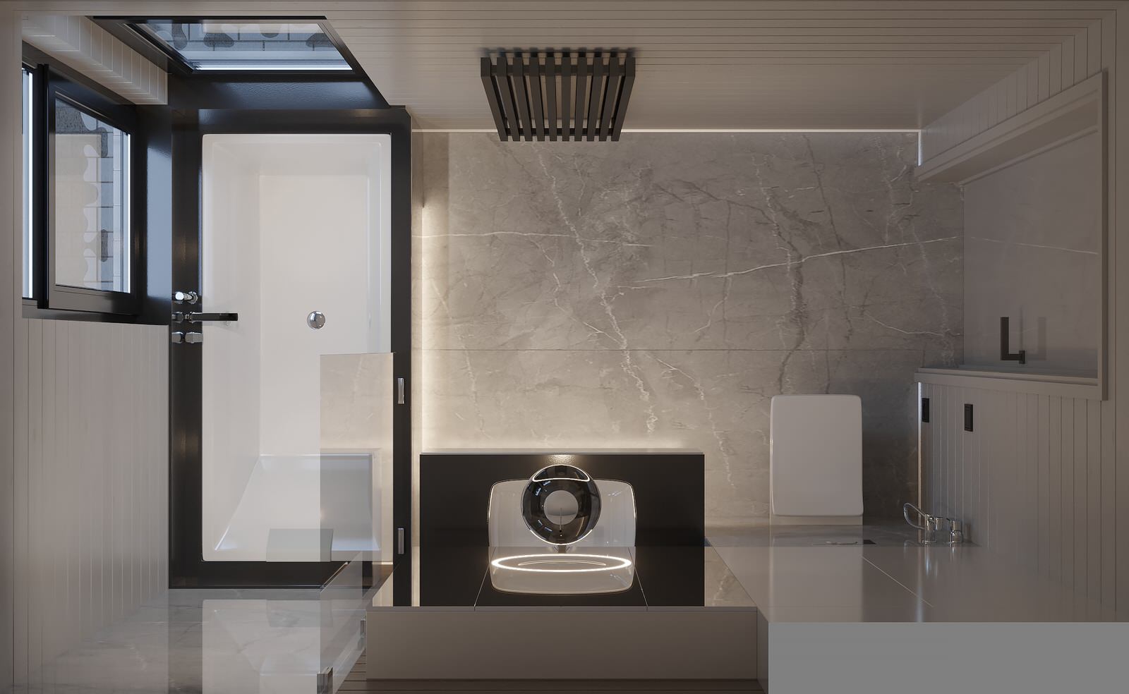 3d-визуализация плана гостевого санузла в проекте загородного дома