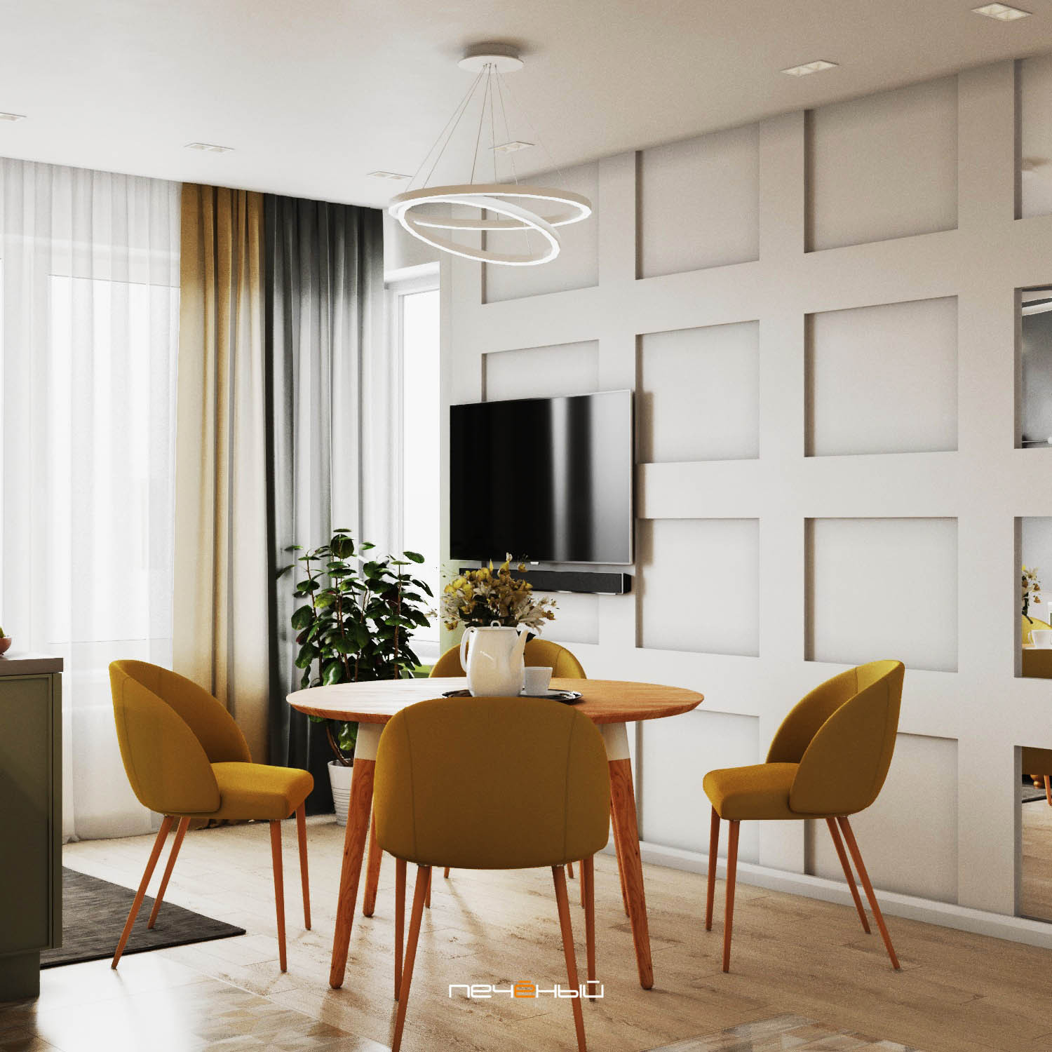 Индивидуальный интерьер в современном стиле