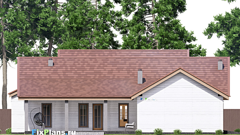 Проект одноэтажного дома 19х19м S240м2 F-16487