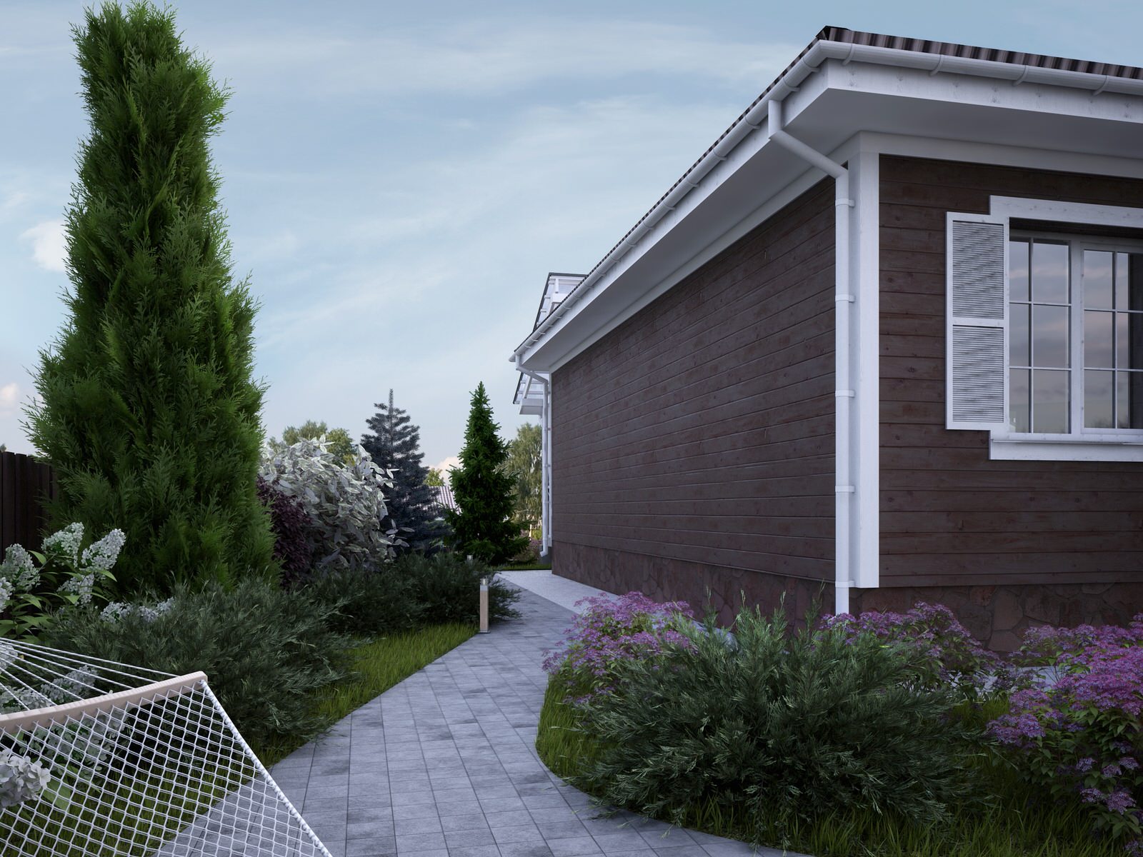 Ландшафтная архитектура участка частного дома в Красноярске