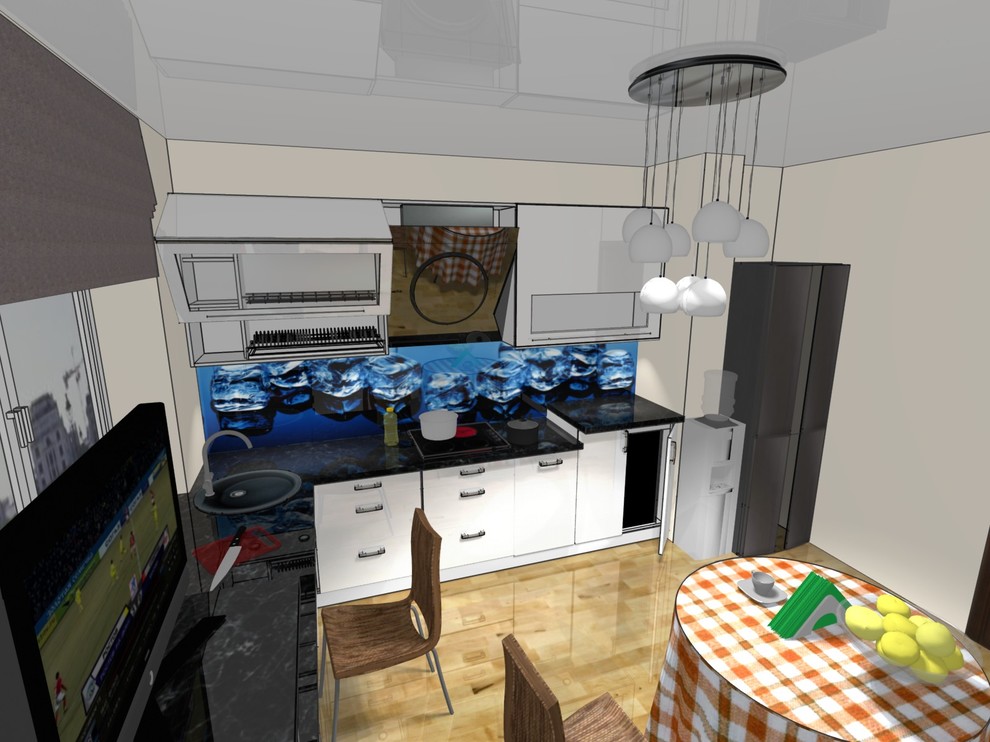 Кухня трёхкомнатной квартиры в панельной 9-этажке