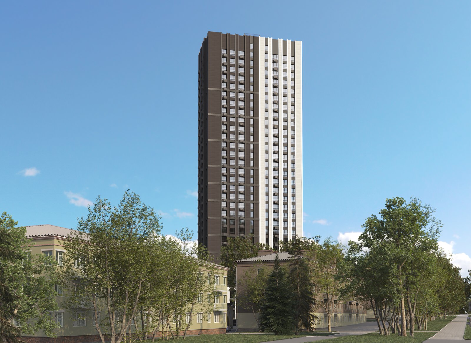 ВИЗУАЛИЗАЦИЯ МНОГОЭТАЖНОГО ЗДАНИЯ В г. УФА.