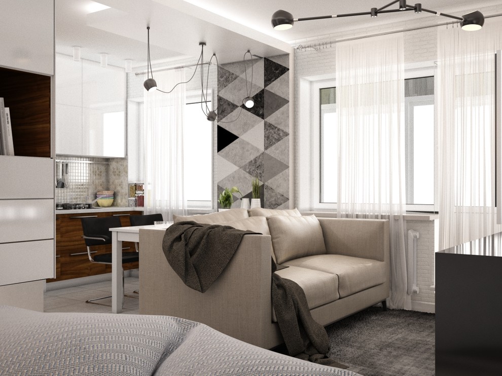 Обложка проекта: Дизайн-проект квартиры студии общей площадью 30 м2.