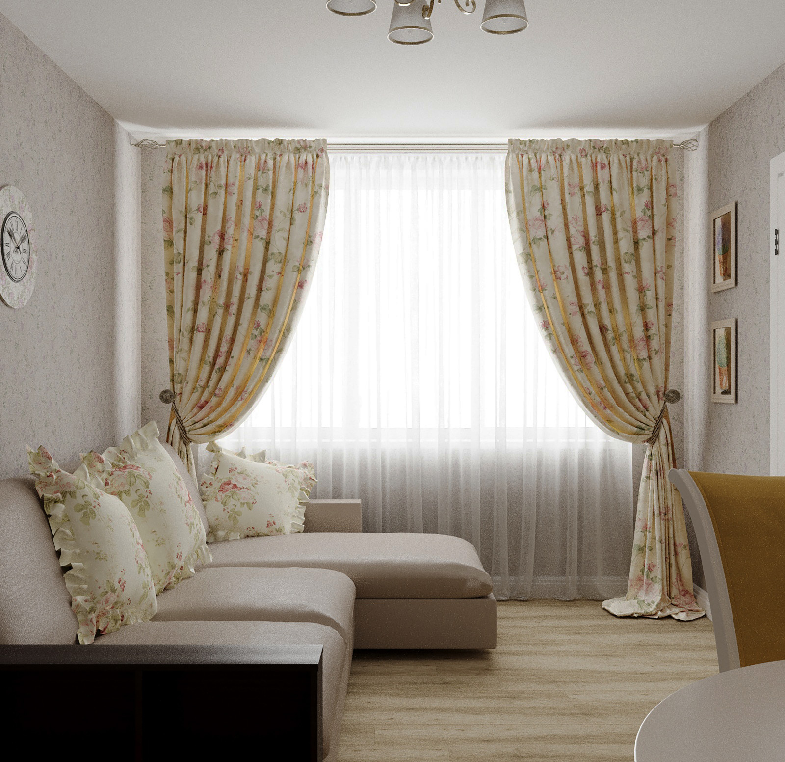 Угловой диван в комнате