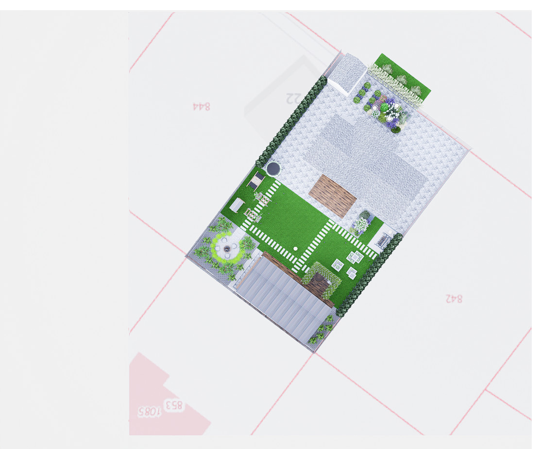 Обложка проекта: Дизайн участка 6 соток в современном стиле