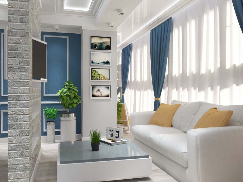 Обложка проекта: Проект совмещеной гостиной с кухней