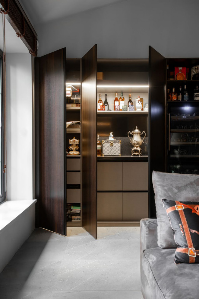 Современная гостиная в загородном доме