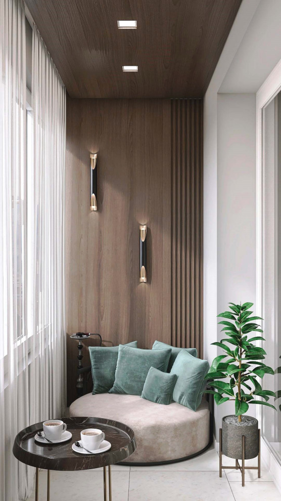 Монохром в двухкомнатной квартире для молодой пары