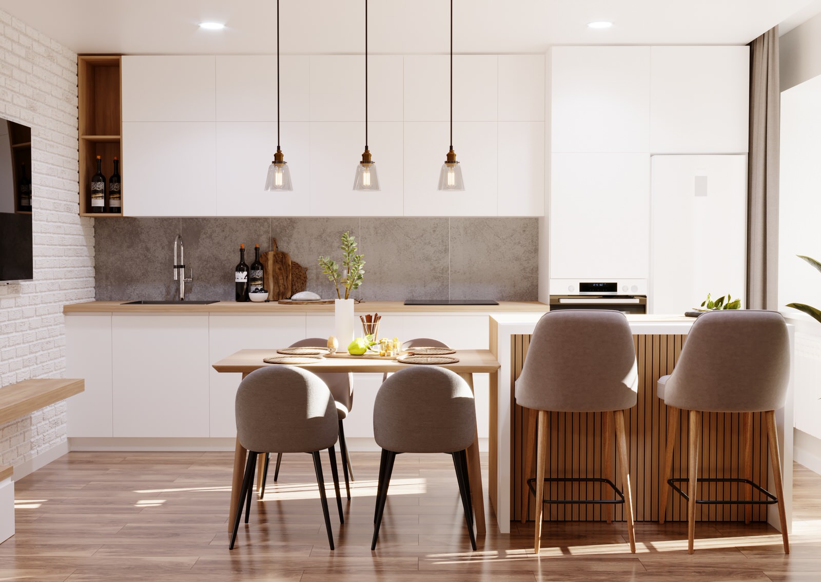 Обложка проекта: Кухня в скандинавском стиле