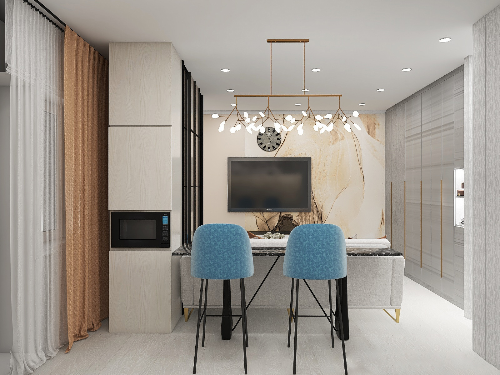 Однокомнатная квартира переделанная в студию