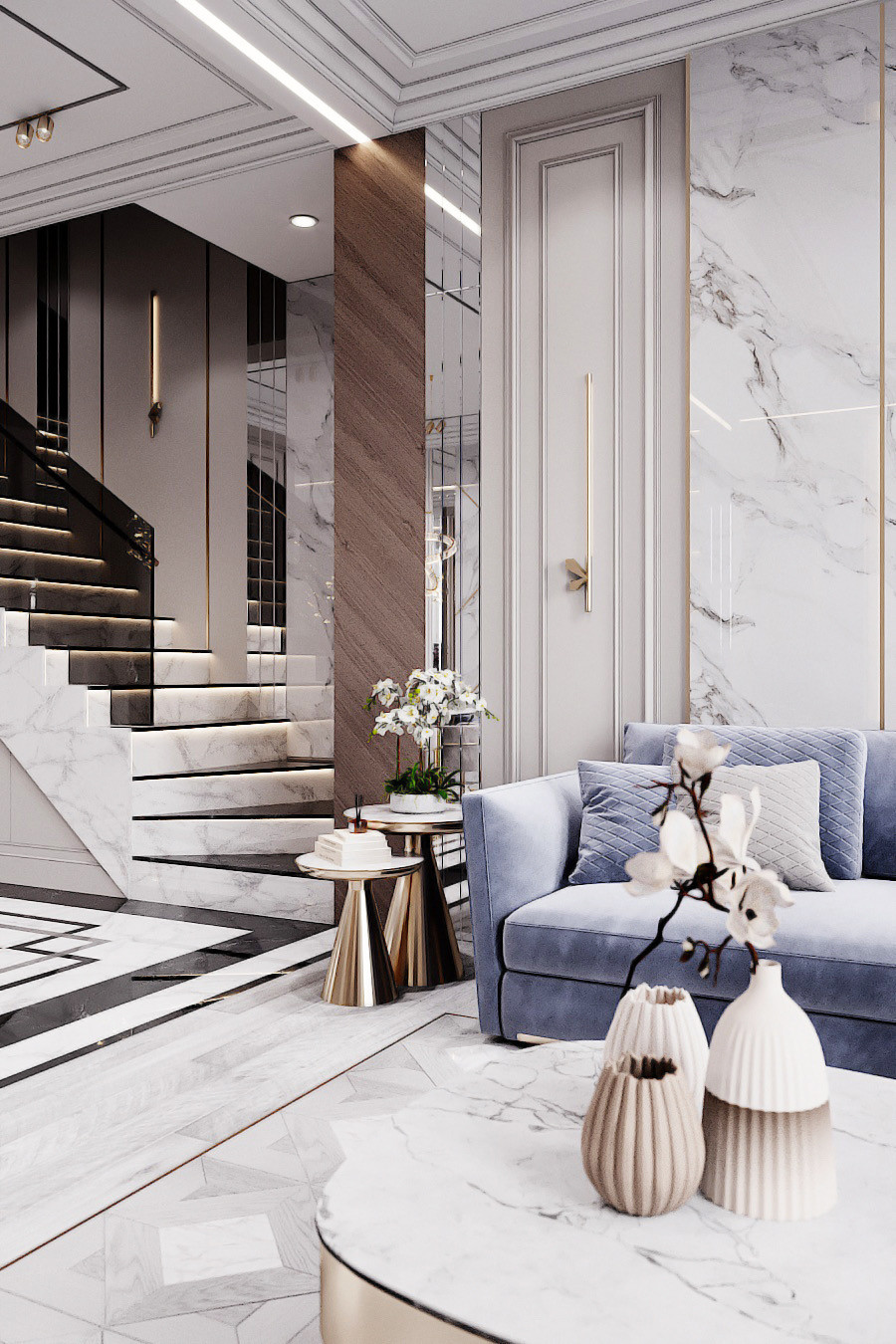 Роскошь и стиль: интерьер таунхауса в ЖК Park Fonte