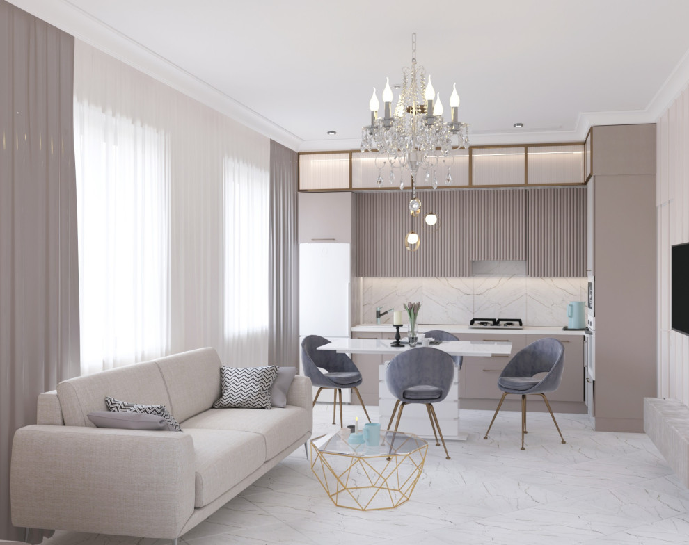 Дизайн частного дома в стиле неоклассика с элементами арт-дэко