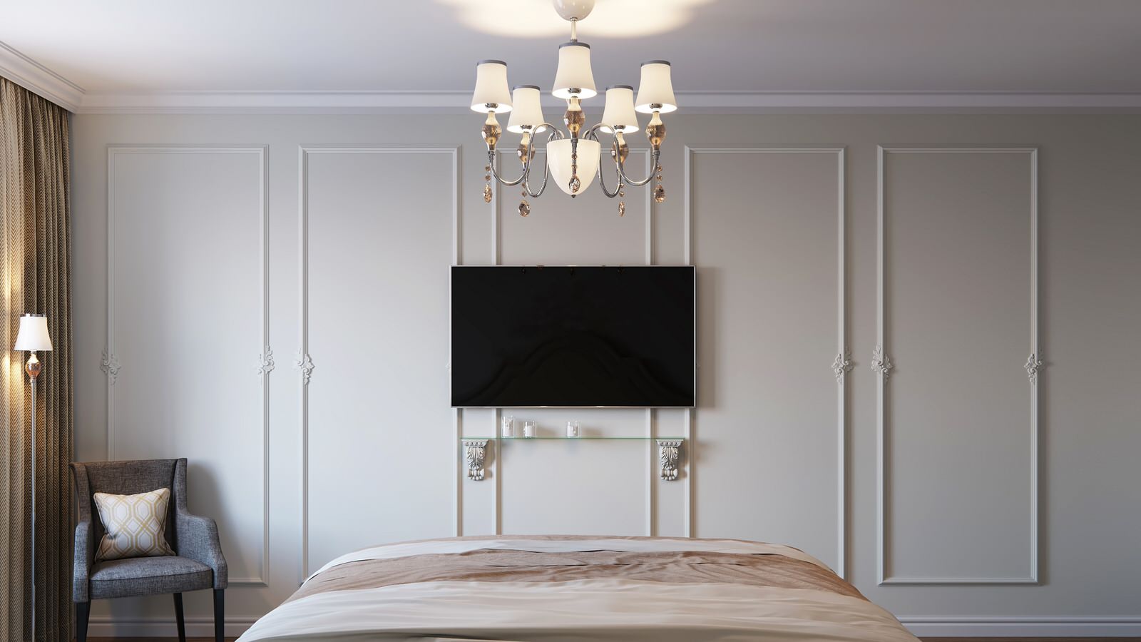 Спальня в стиле Неокласика ЖК Летний сад